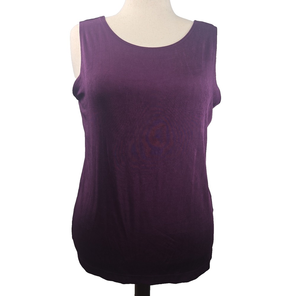 Chico's Travelers Reversible Tank Top Mystique Purple Size 3  New